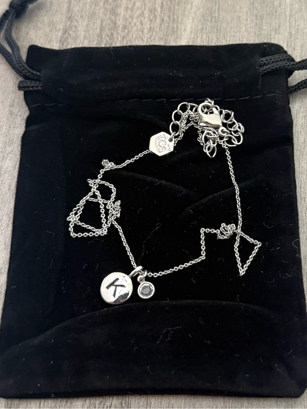Initial Necklace - K